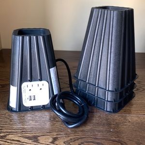 Bed Risers with outlets and use ports